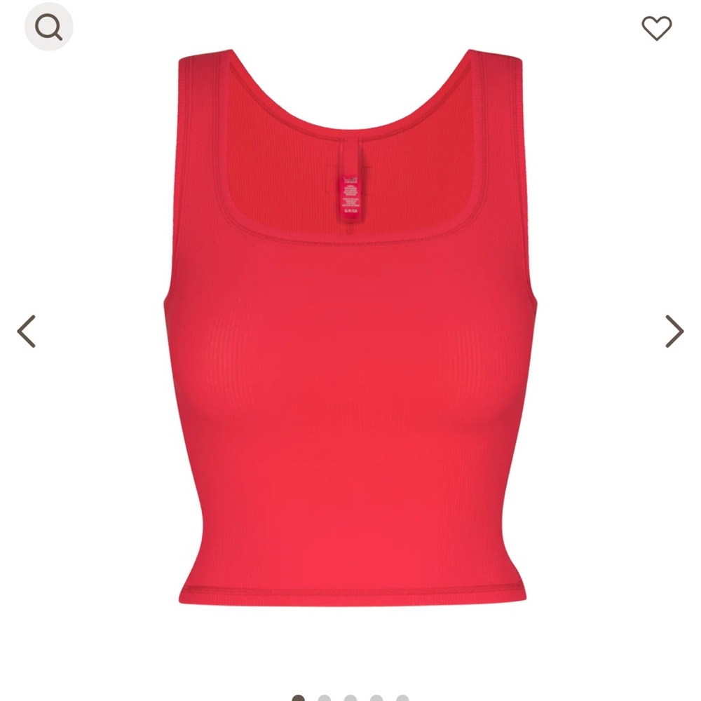 SKIMS cotton rib tank in red multi